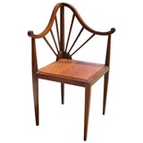 Vintage Mahogany inlaid corner chair