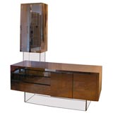 Retro A Paul Evans 'Skyline' Hanging Sideboard and a Cupboard.