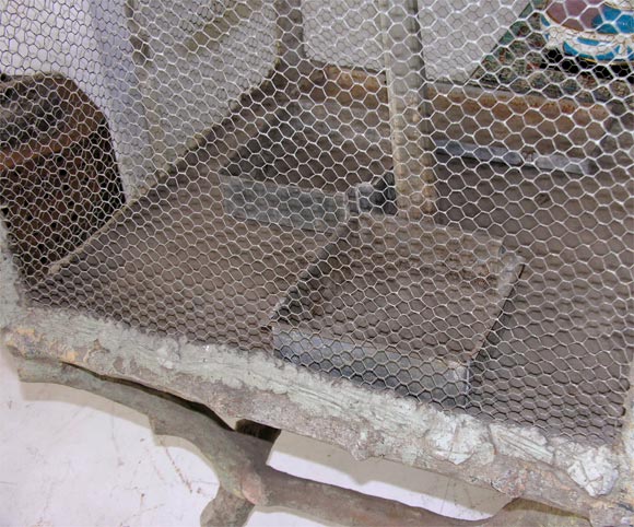 FRENCH FAUX BOIS BIRDCAGE WITH PAGODA ROOF 2