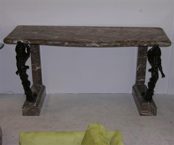 Bronze and Marble Console