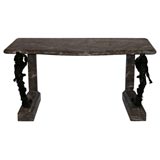 Antique Bronze and Marble Console