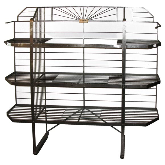 iron and aluminum deco bakers rack