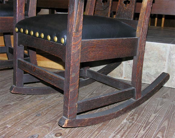 American Shop of the Crafters, mission chair & rocker set