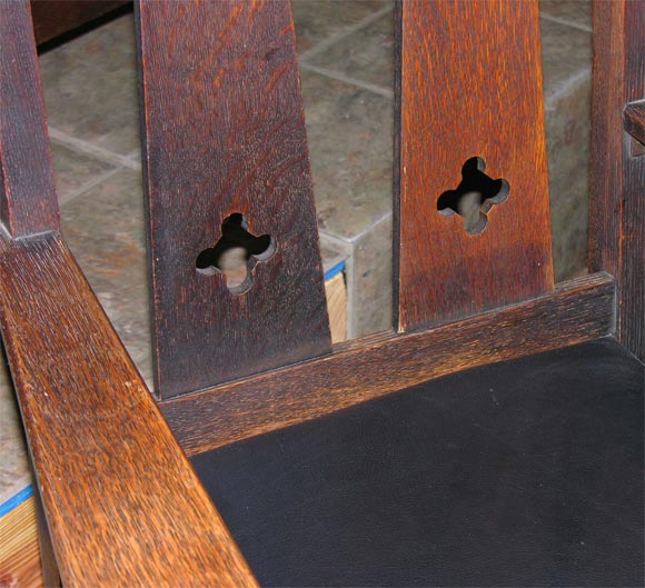 Oak Shop of the Crafters, mission chair & rocker set