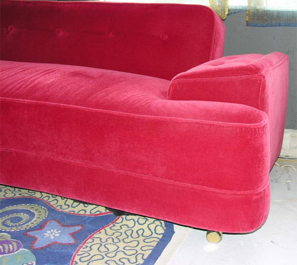 Art Deco 1940s Mohair Sofa-Daybed For Sale