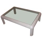 Lacquered Linen Karl Springer Coffee Table