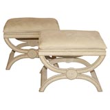 CANDACE BARNES NOW: Pair of Ivory Upholstered CORONA Stools