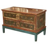 Spanish Colonial painted and polychrome-decorated commode