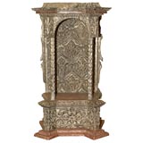 Italian baroque silver-gilt architectural niche