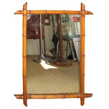 Large Rectangular Mirror with Bamboo Frame Large Rectangular Mirror with Bamboo Frame