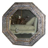 Antique Italian Mirror with a Carved Wood Frame