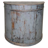 Small Demi-Lune Cabinet Painted Blue