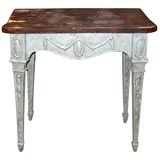 Antique Grey Painted Iron Console Louis XVI Style