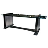 Black Lacquer Machine Age Cocktail Table