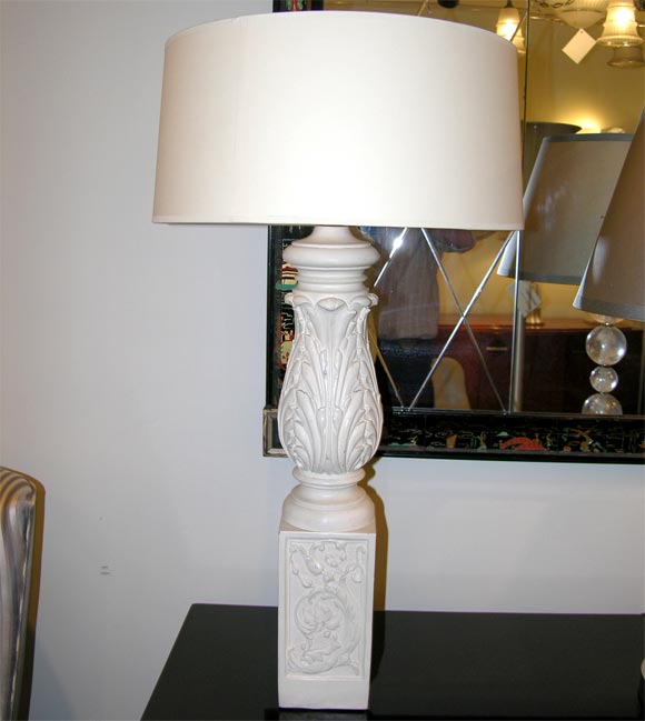 Pair of 1940's Plaster Lamps Attributed to Dorothy Draper