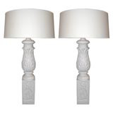 Pair of 1940's Plaster Lamps Attributed to Dorothy Draper