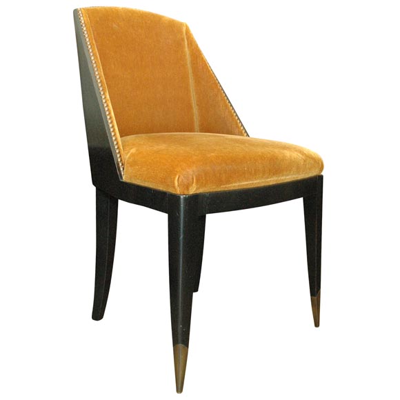 French set of six dining deco chairs