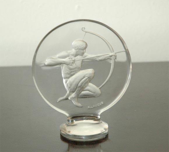 Nice Rene Lalique,car mascot in clear and frosted glass.