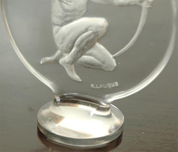 Glass Rene Lalique car mascot  hood ornament 