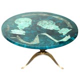Brilliant Glass-Topped Table by Dube for Fontana Arte