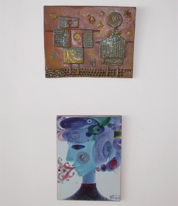 Stoneware Bas-Relief Wall-Plaques by Stig Lindberg