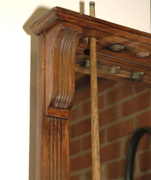 Pool Cue Wall Rack with  Mirrored Back 4