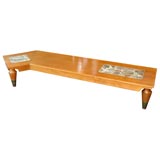LONG COFFEE TABLE WITH MARBLE TOP