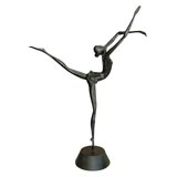 BEAUTIFUL WOODEN BALLERINA STATUE