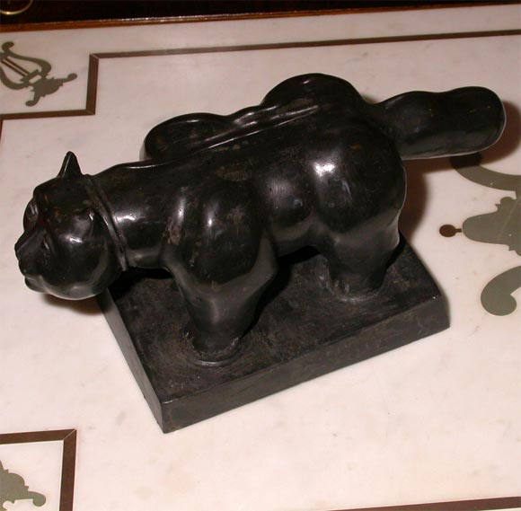 Fernando Botero bronze feline