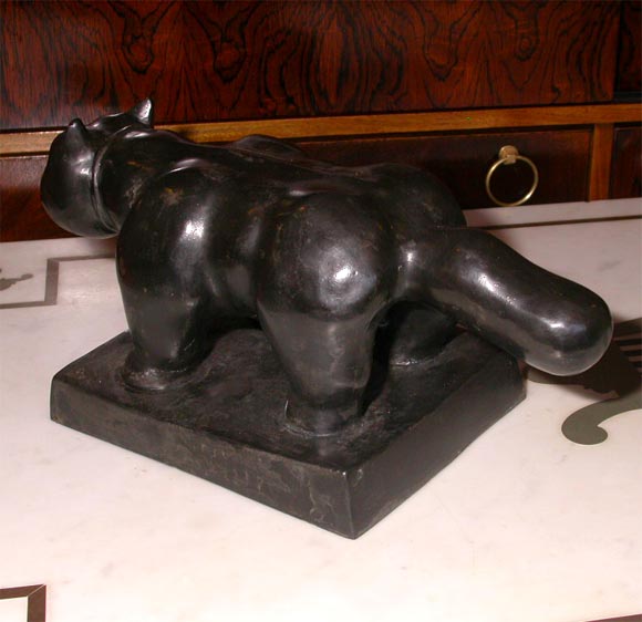 20th Century Fernando Botero Bronze Feline