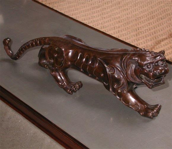 Art Deco bronze tiger