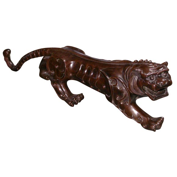 Art Deco Bronze Tiger