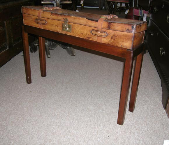 Antique Leather Gun Box