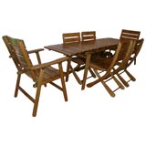 Fantastic French Outdoor Table and 6 Chairs