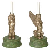 Pair of Empire Style Sphynx Lamps