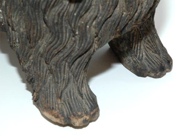 Carved Wood Pekingese Dog 3