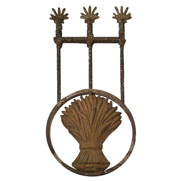 Cast iron bas relief