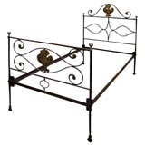 Italian iron and tole bed