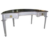 Fabulous 18th Century French Mirror Top Demilune Desk