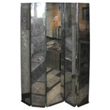 1940
s Five panel Antique Mirrored Screen