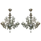 Vintage A murano glass chandeliers
