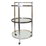 Three tier cocktail trolley.
