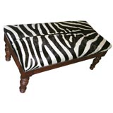 Vintage Zebra Skin Bench