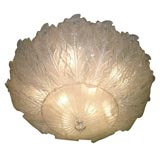 Vintage Fratelli Toso - Sandy Glass Leaf Motif Chandelier