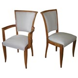 Set of 10 cherry dining chairs
