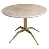 Travertine Side Table