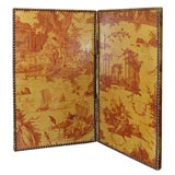 Toile and Indienne Textile Fire Screen