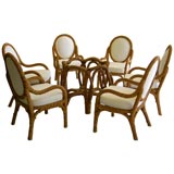 WONDERFUL WICKER TABLE WITH 6 CHAIRS