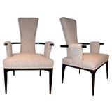 Pair of Italian Open Arm Chairs