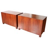 Pair of custom made mahogany cabinets